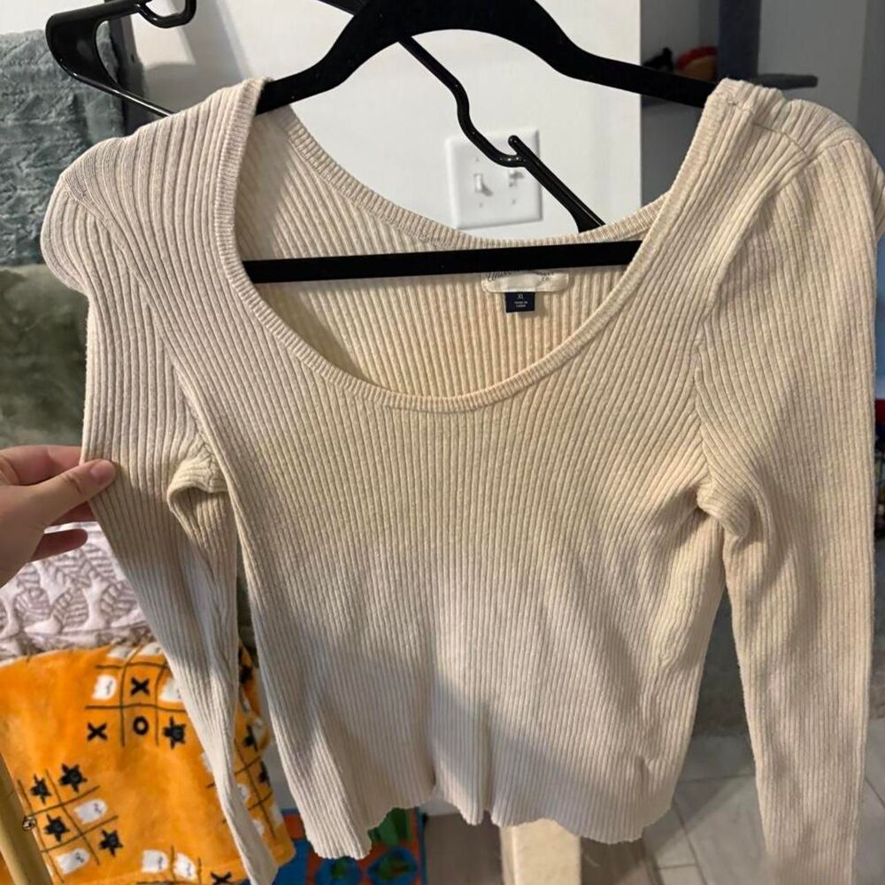 Universal-thread Women's Cream and Tan Blouse